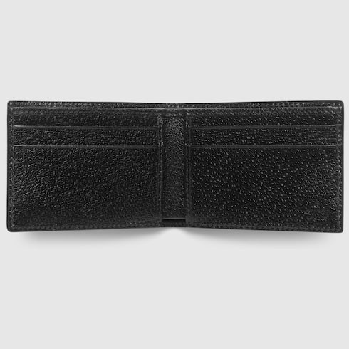 Black Leather GG Marmont Bi-Fold Wallet - Black Leather