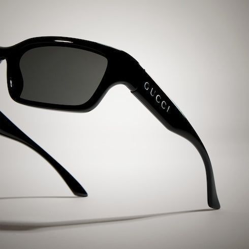 Rectangular-frame sunglasses - black
