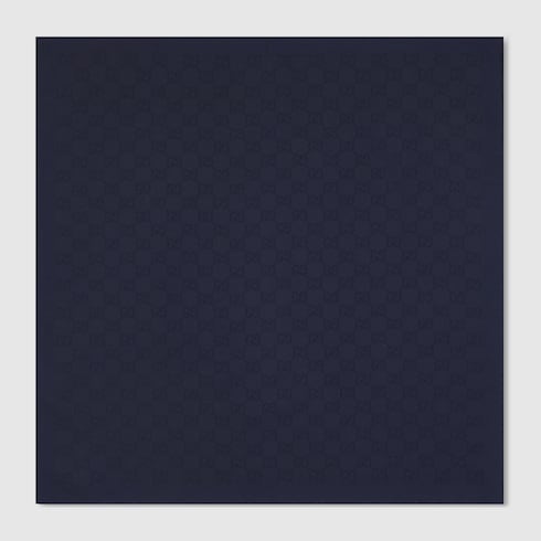 GG silk cotton pocket square - blue
