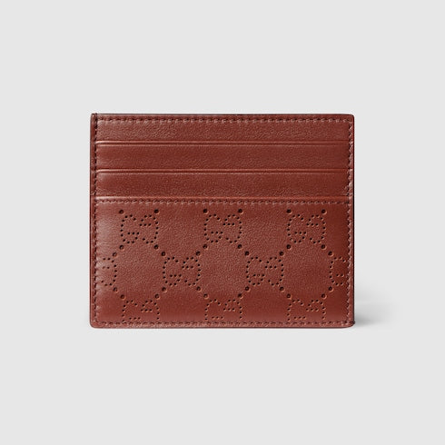 Aria card case - russet GG leather