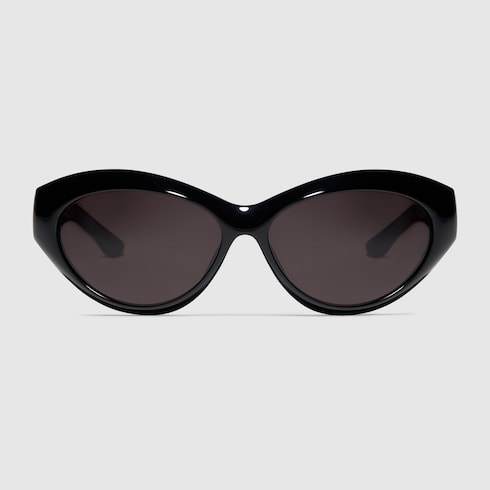 Cat eye frame sunglasses - black