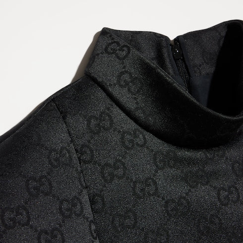 GG viscose jacquard dress - black
