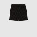 Printed jersey basketball shorts - black