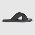 Men's slide sandal - black fabric