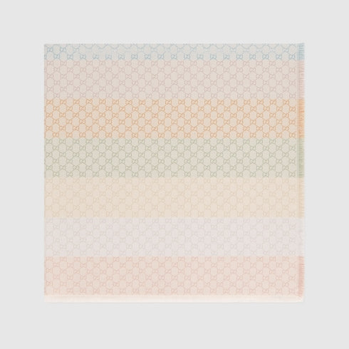 GG jacquard shawl - Pastel