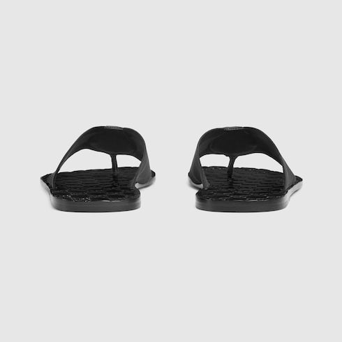 Men's Riviera thong sandal - black elastic strap