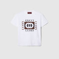 Printed cotton jersey T-shirt - white