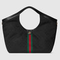 Gucci Giglio large tote bag - black GG canvas