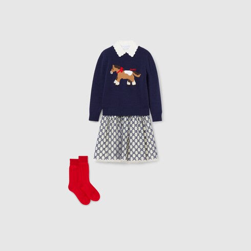 Children's wool sweater - dark blue