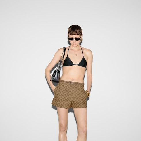 Sparkling jersey bikini set - black