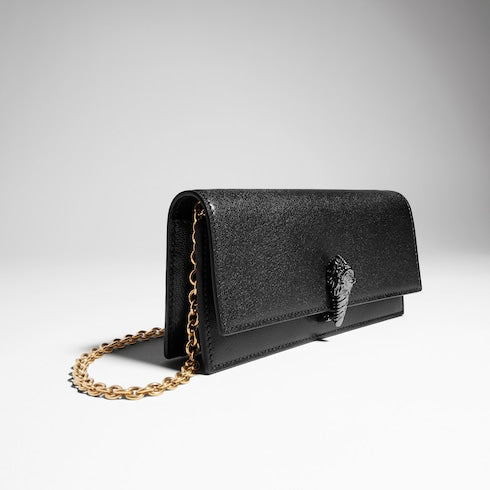 Dionysus wallet on chain - black leather