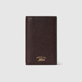 Lira card case - dark brown leather