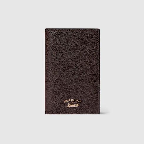 Lira card case - dark brown leather