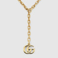 GG Marmont pendant chain necklace - gold-toned brass and aluminium