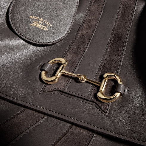 Paparazzo medium top handle bag - dark grey leather