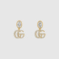 GG Marmont crystal earrings - gold-toned brass