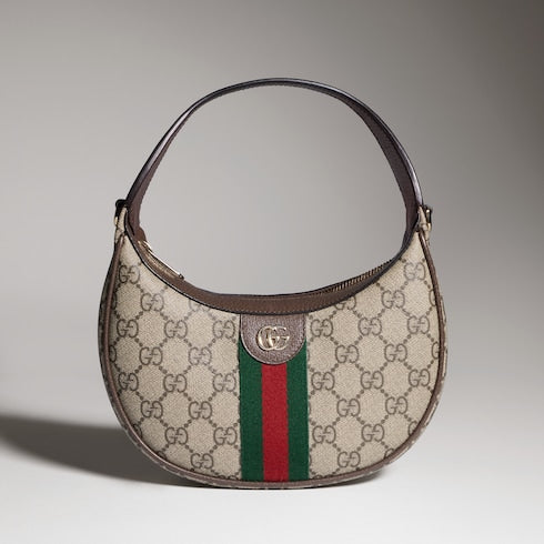 Ophidia small shoulder bag - beige and brown GG fabric