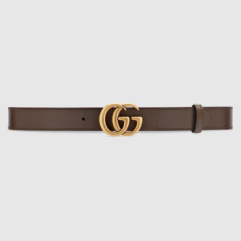 GG Marmont reversible belt - brown leather