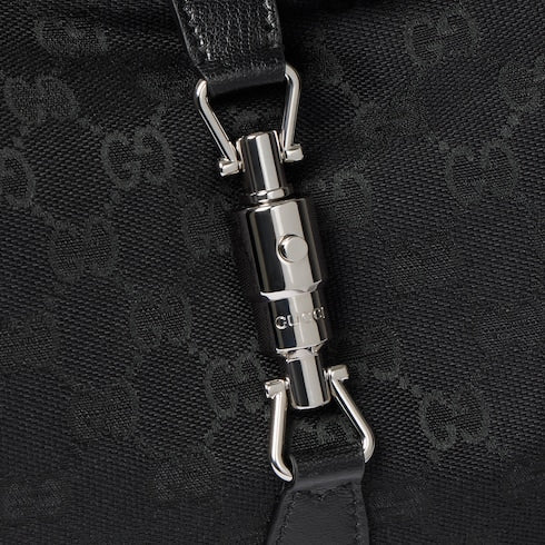 Gucci Jackie 1961 medium shoulder bag - black GG canvas