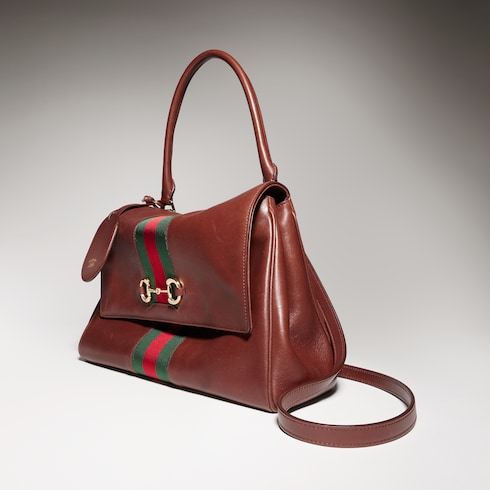 Paparazzo medium top handle bag - chestnut leather
