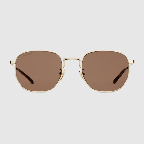 Round frame sunglasses - gold