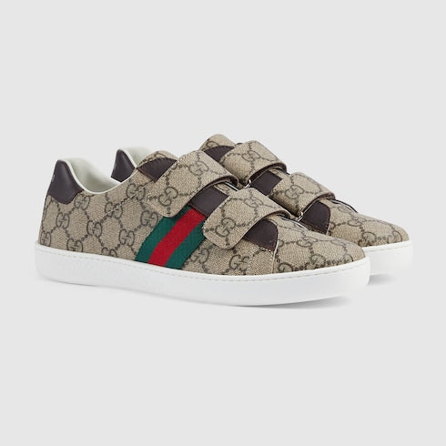 Teen Ace sneaker - beige and ebony GG Supreme