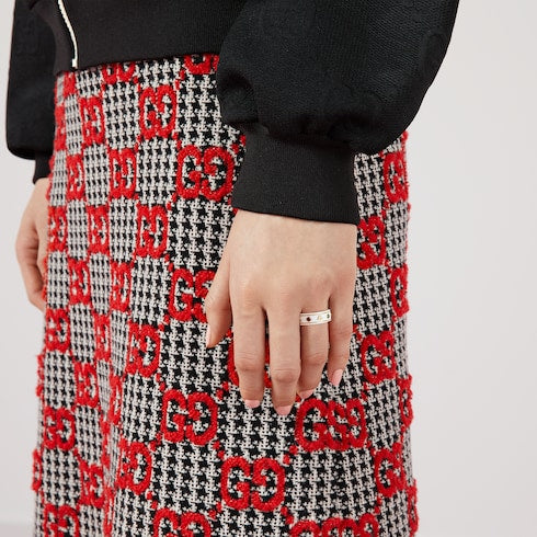 Icon 18k ring with gemstones - 18k Yellow Gold / White