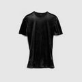 Stretch satin jersey T-shirt - black