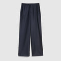 Light wool pants - dark blue