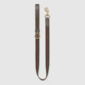 Large Web pet leash - green and red Web canvas