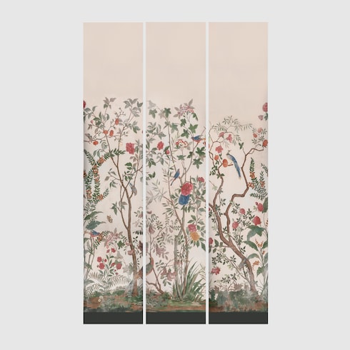Beige Tian Print Wallpaper - Beige