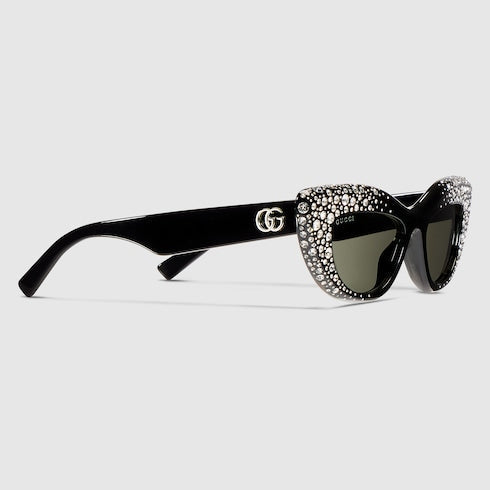 Cat-eye frame sunglasses - black