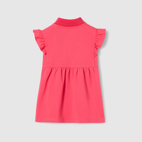 Baby cotton piquet dress - pink