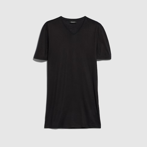 Silk jersey T-shirt - black