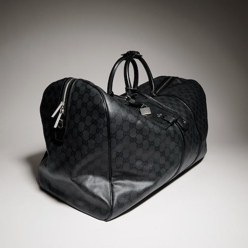 Gucci Essence Classic large duffle bag - black GG canvas