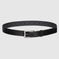 Reversible belt with rectangular buckle - black leather, blue and black Supreme