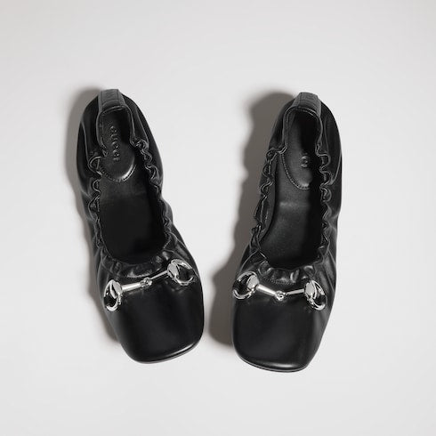 Women's Prima ballet flat - black leather