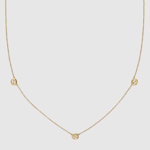 Gucci Interlocking 18k pendant necklace - 18k yellow gold