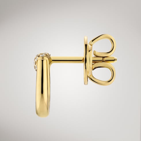 Gucci Horsebit diamond 18k stud earrings - 18k yellow gold