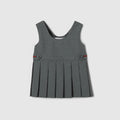 Baby wool dress with Web - light grey