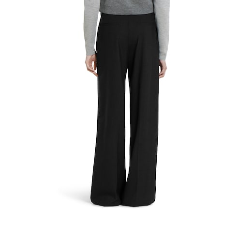 Wool pants with logo - dark grey