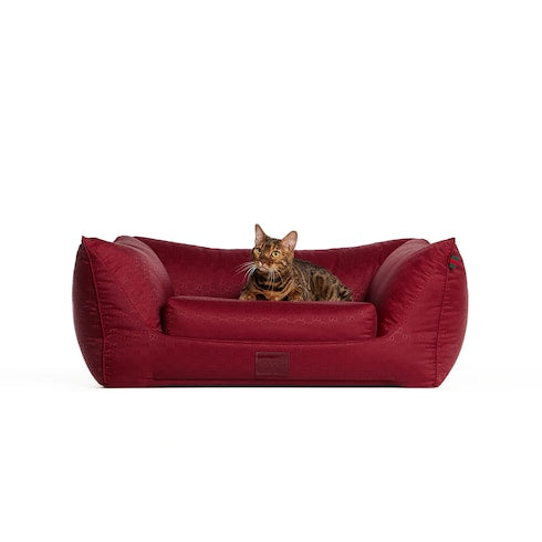Small GG nylon pet bed - Rosso Ancora red
