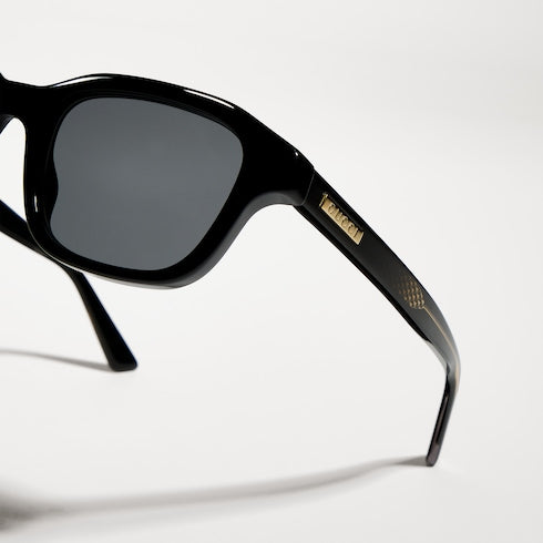 Rectangular-frame sunglasses - black