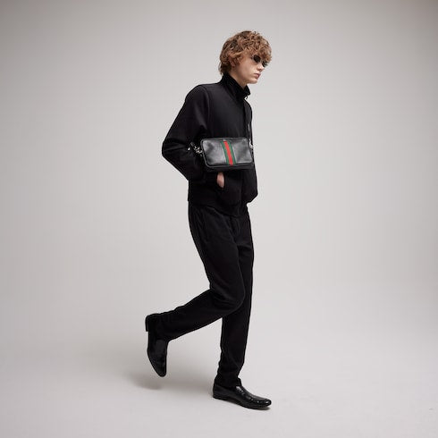 Men's Giacomo python loafer - black