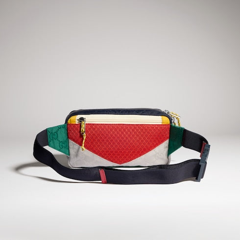 Children's GG nylon belt bag - multicolor GG nylon