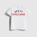 Children's cotton T-shirt with print - white