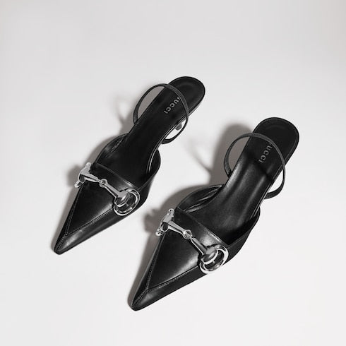 Women's Boulevard slingback pump - black leather