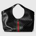 Gucci Giglio large tote bag - black GG leather