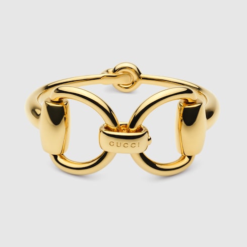 Horsebit bangle bracelet - gold-toned brass