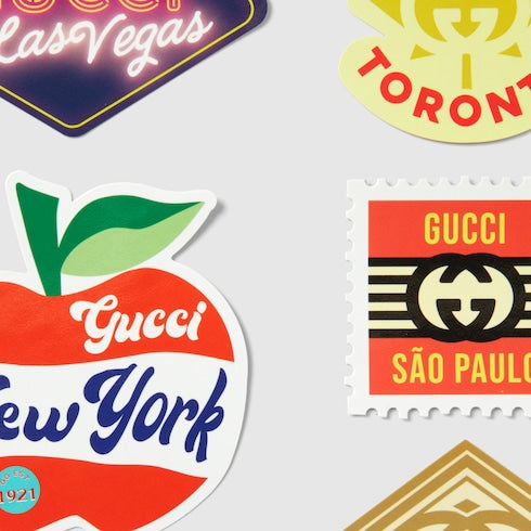Gucci Cities luggage stickers - multicolor